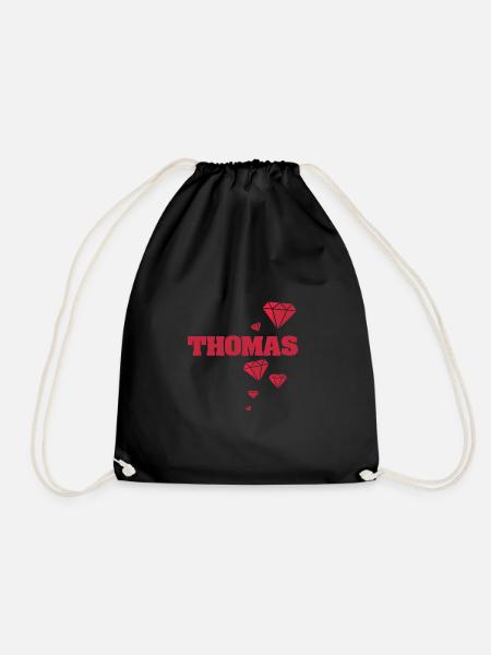 Geschenkidee Thomas - Turnbeutel - Schwarz