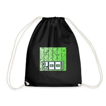 Year 2001 - Drawstring Bag - black - Front