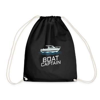 BOATING: Boat Captain - Drawstring Bag - black - Front