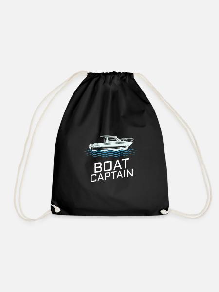 BOATING: Boat Captain - Drawstring Bag - black