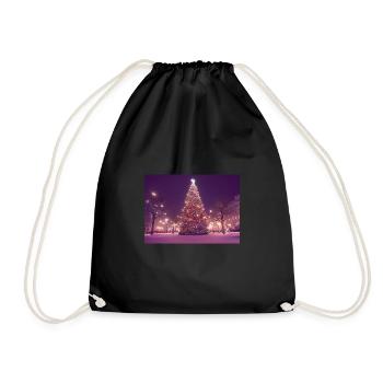 Sapin de Noël dans le WInter - Sac de sport léger - noir - Devant