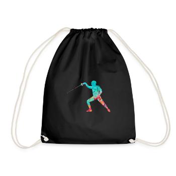 Fencing and fencing PopArt - Drawstring Bag - black - Front