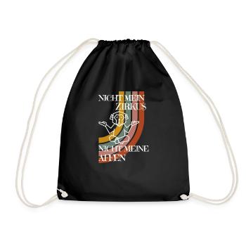 Zirkus Affen Tierliebhaber Affen Outfit Geschenk - Turnbeutel - Schwarz - Vorne