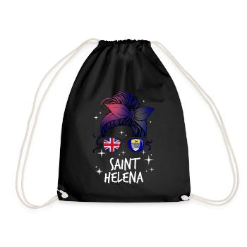Saint Helena - Drawstring Bag - black - Front
