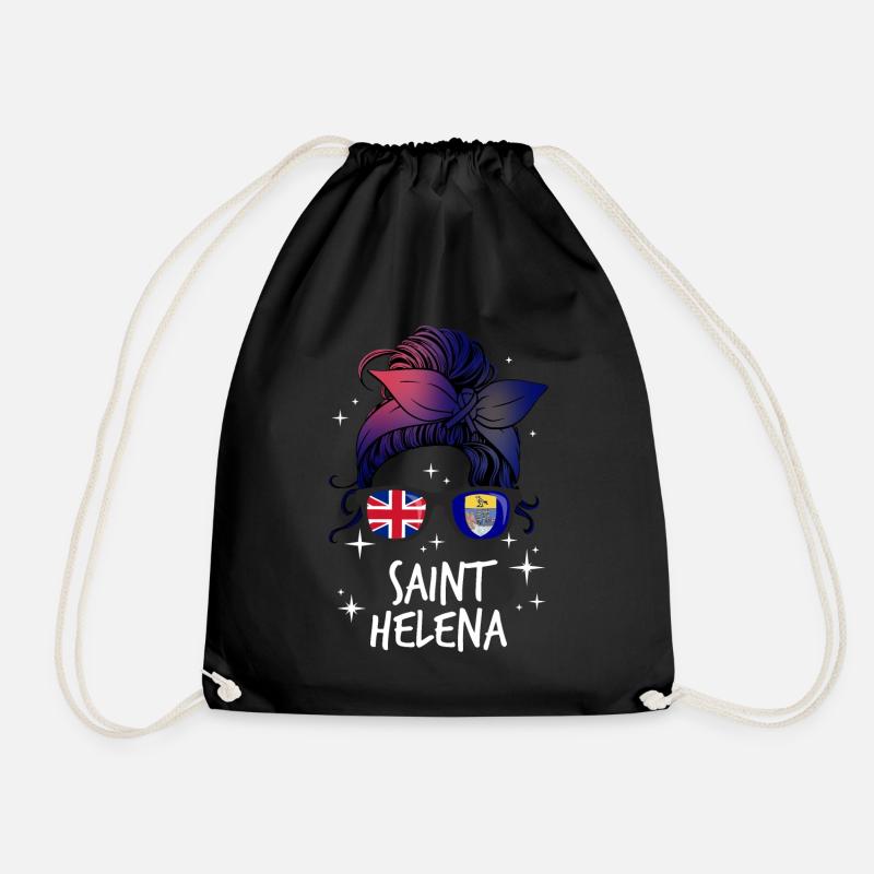 Saint Helena - Drawstring Bag - black