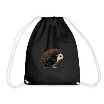 Süsser Igel - Turnbeutel - Schwarz - Vorne