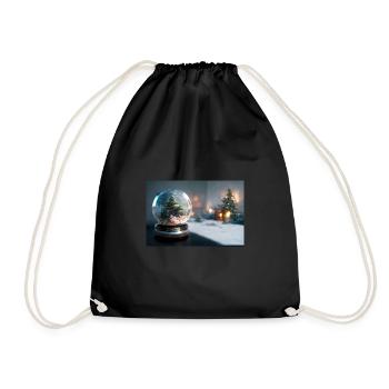 Christmas 10 - Drawstring Bag - black - Front