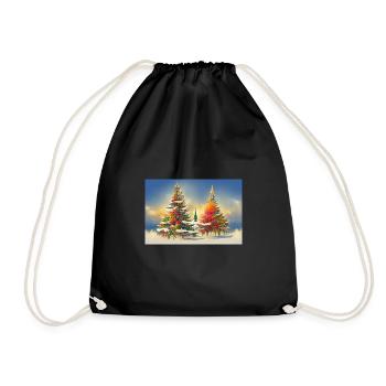 Arbres de Noël artistiques - Sac de sport léger - noir - Devant