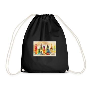 Arbre de Noël artistique - Sac de sport léger - noir - Devant
