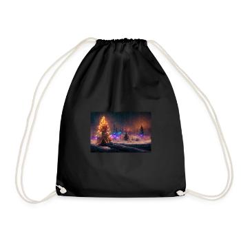 Noël dans la neige - Sac de sport léger - noir - Devant