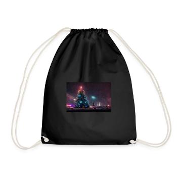 Sapin de Noël futuriste - Sac de sport léger - noir - Devant