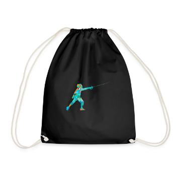 Fencing and fencing PopArt - Drawstring Bag - black - Front
