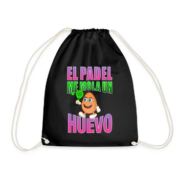 Padel is an egg cool - Drawstring Bag - black - Front