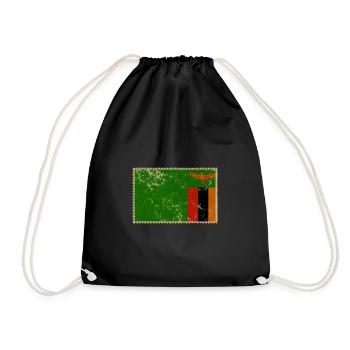 Zambia - Drawstring Bag - black - Front