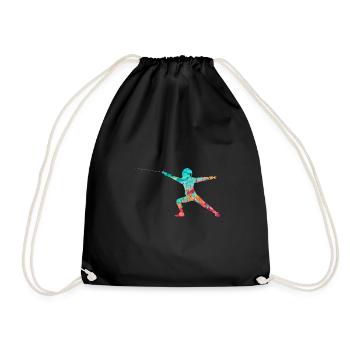 Fencing and fencing PopArt - Drawstring Bag - black - Front