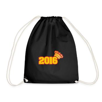 in 2016 - Drawstring Bag - black - Front