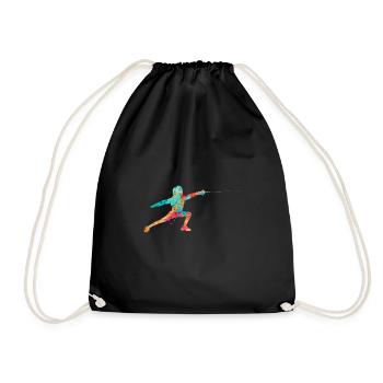 Fencing and fencing PopArt - Drawstring Bag - black - Front