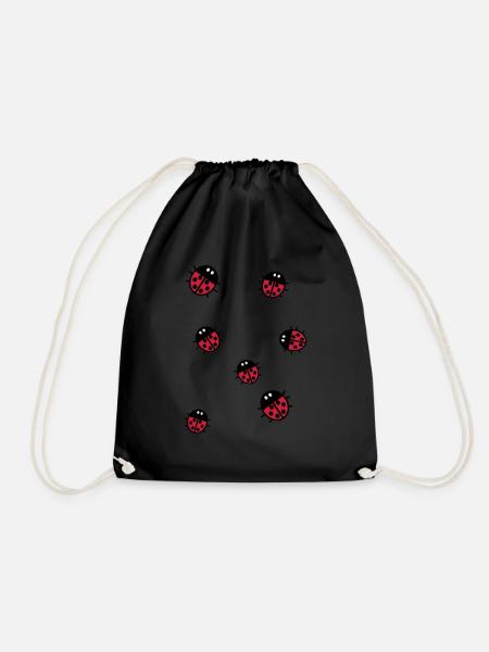 ladybirds - Drawstring Bag - black