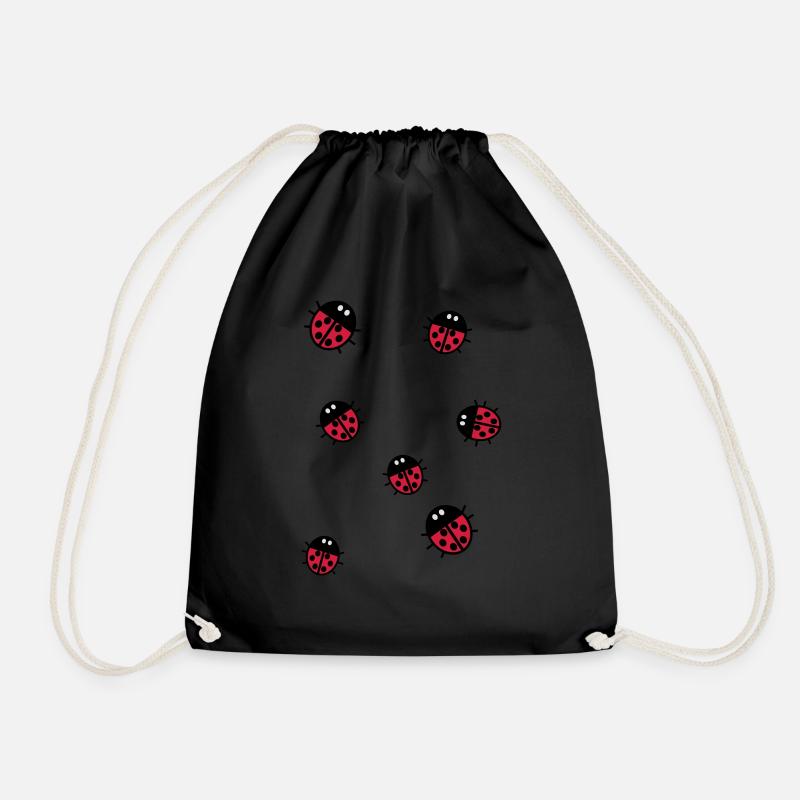 ladybirds - Drawstring Bag - black