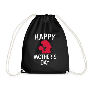 Happy Mother's Day - Turnbeutel - Schwarz - Vorne