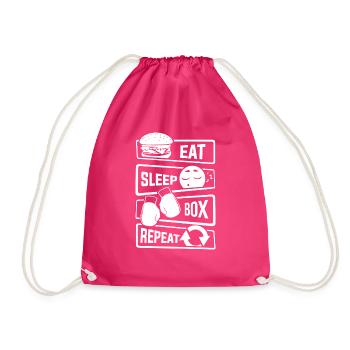 Eat Sleep Box Repeat - Boxen Boxer Uppercut Jab - Turnbeutel - Fuchsia - Vorne