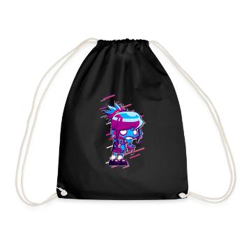 Femme Mme 80 Rétro Violet - Sac de sport léger - noir - Devant