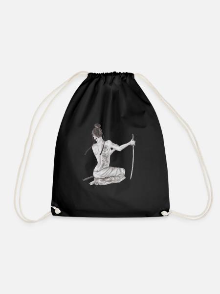 The Samurai - Drawstring Bag - black
