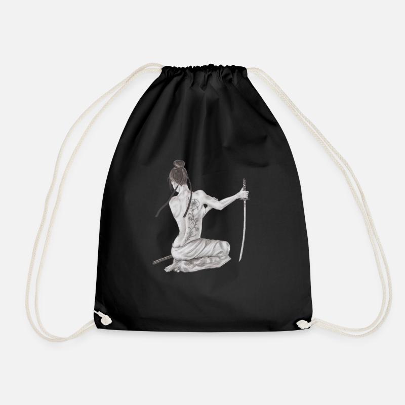 The Samurai - Drawstring Bag - black