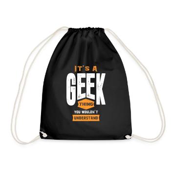 It's a Geek Thing - Drawstring Bag - black - Front