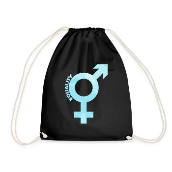 Gleichberechtigung Feminismus Geschenk - Turnbeutel - Schwarz - Vorne