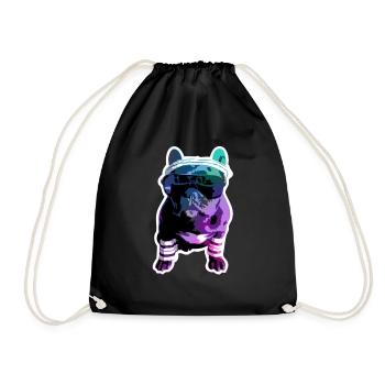 Cool bulldog - Drawstring Bag - black - Front