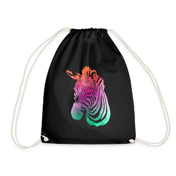 Zebra Modetrend - Turnbeutel - Schwarz - Vorne