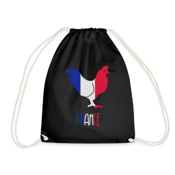 France Français Française French Frankreich - Drawstring Bag - black - Front