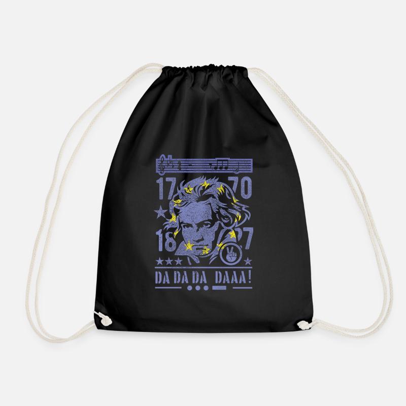 Beethoven Europa Design - Turnbeutel - Schwarz