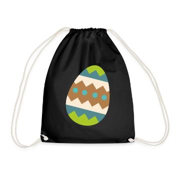 Easter egg - Drawstring Bag - black - Front