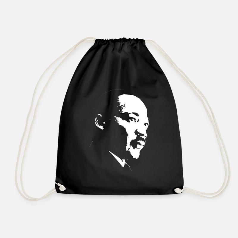 Martin Luther King - Drawstring Bag - black