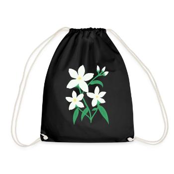 Jasmine - Drawstring Bag - black - Front