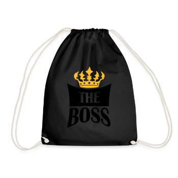 Crown The Boss - Drawstring Bag - black - Front