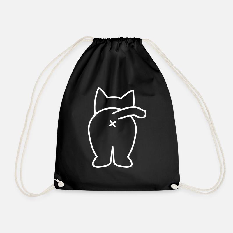 Katze Kater Kätzchen Motiv - Turnbeutel - Schwarz