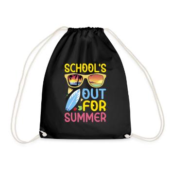 Schule Aus Für Den Sommer Hell coole shirts ch /at - Turnbeutel - Schwarz - Vorne