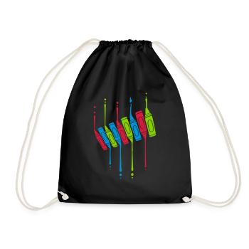 Crayons Drops Cool Design - Drawstring Bag - black - Front