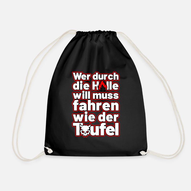 fahren wie der Teufel - Turnbeutel - Schwarz