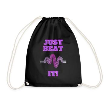 Just beat him - Drawstring Bag - black - Front