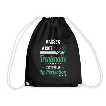 Anniversaire 30 ans - Trentenaire Perfection - Sac de sport léger - noir - Devant