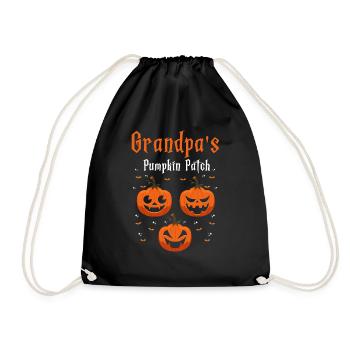 Grand-père Pumpkin Patch Drôle de T-Shirt d’Halloween - Sac de sport léger - noir - Devant