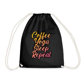 Café yoga sommeil répétition - Sac de sport léger - noir - Devant