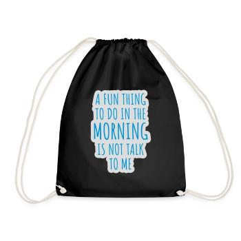 ne me parle pas - Sac de sport léger - noir - Devant