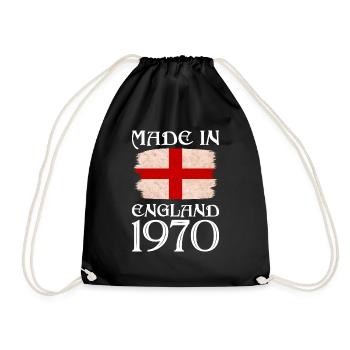 Made in England 1970 - St George's Day - English - Drawstring Bag - black - Front