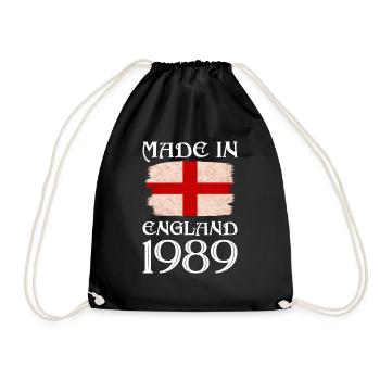 Made in England 1989 - St George's Day - Deutsch - Turnbeutel - Schwarz - Vorne