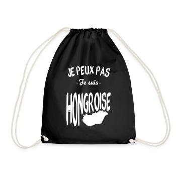 Je peux pas je suis Hongroise - Sac de sport léger - noir - Devant